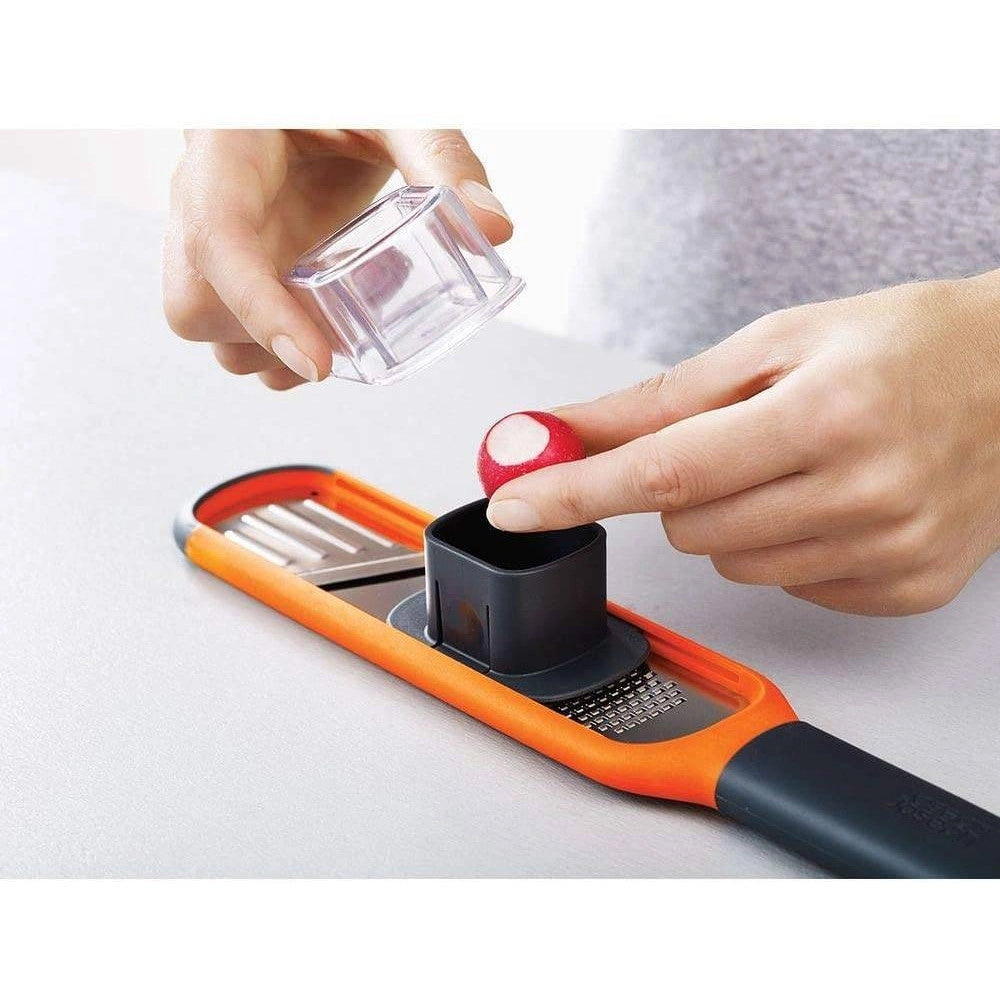 Trade Shop - Affettatrice Manuale Affetta Taglia Verdure Grattugia Julienne Regolabile 2 In 1 -