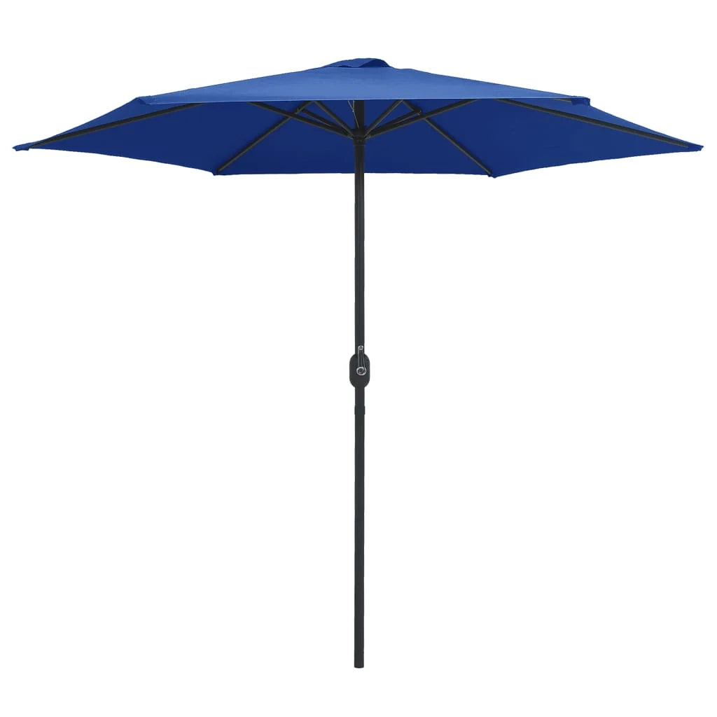 Ombrellone da esterno e palo in alluminio 270 x 246 cm azzurro 02_0008287