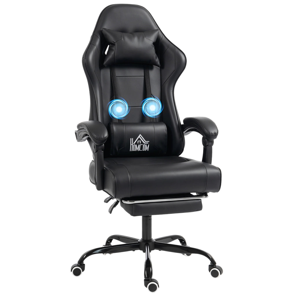 Poltrona Gaming Ergonomico ¨C Minimal ¨C Massaggiante, Reclinabile, Nero