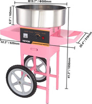 Macchina per la produzione di zucchero filato elettrica - Supe di zucchero filato - Senza capote - Commerciale - Rosa
