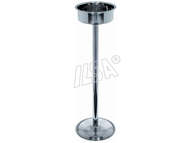 Porta supporto secchiello champagne in acciaio inox a colonna 75 cm