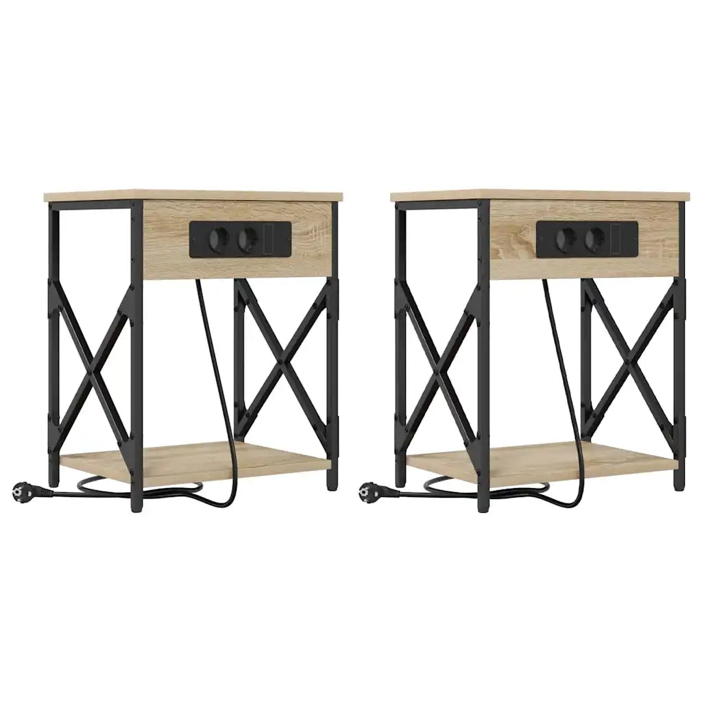 Armadio da Notte 2 pcs Rovere Sonoma 41 x 31 x 51 cm 859508