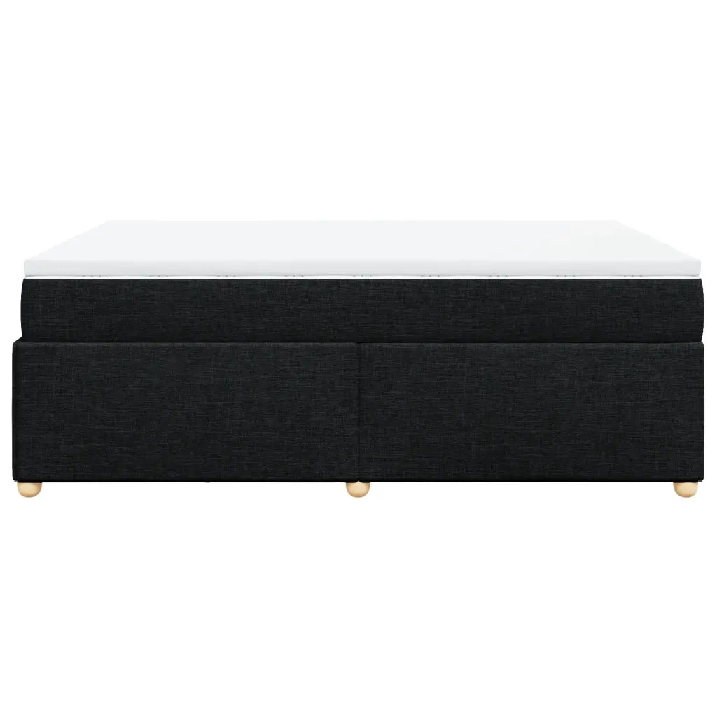 Giroletto a Molle con Materasso Nero 160x200 cm in Tessuto 3285389