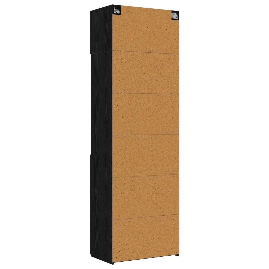 Armadio per la conservazione con ripiani Rovere Nero 3446672