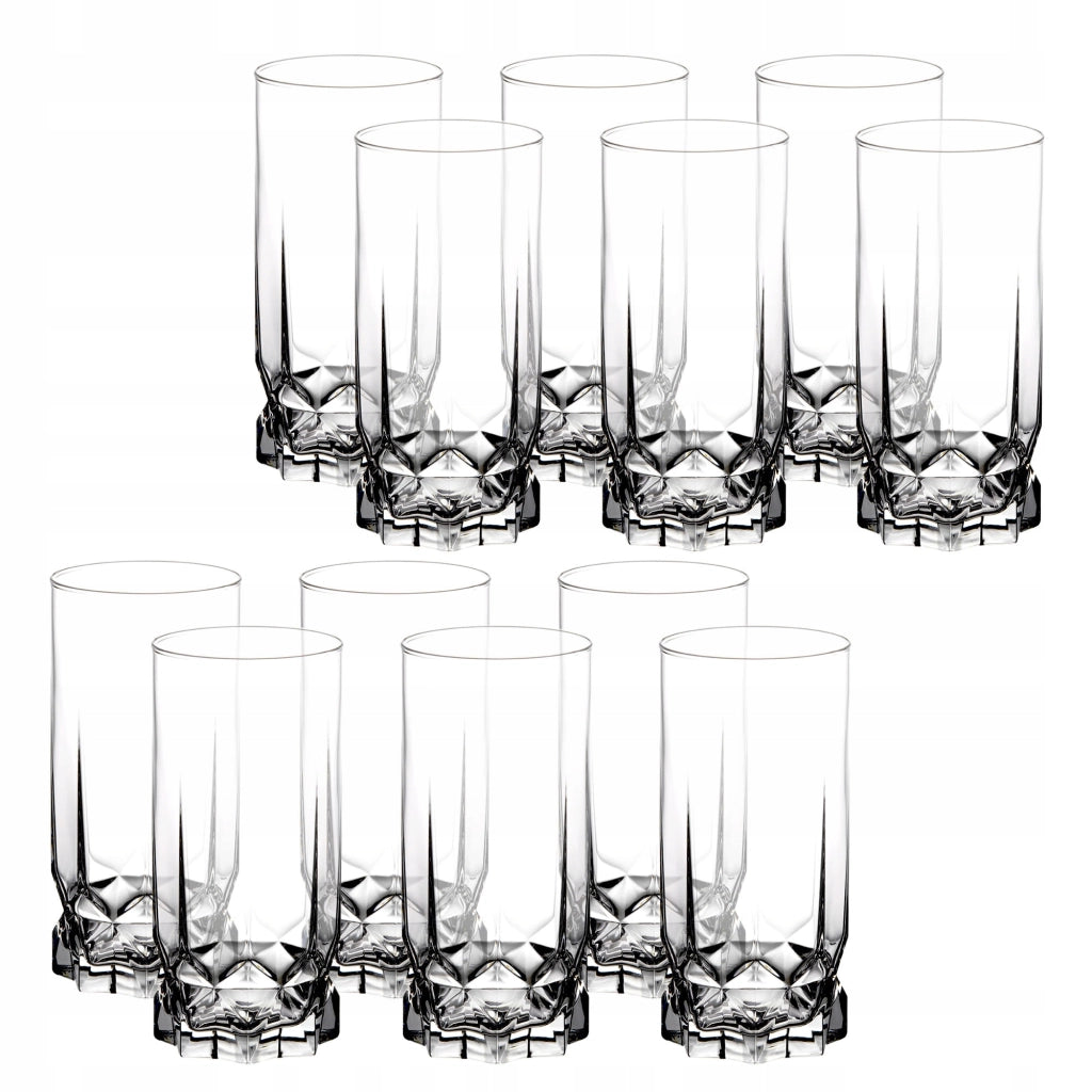 Set di 12 bicchieri alti KADAX da 325 ml per acqua.