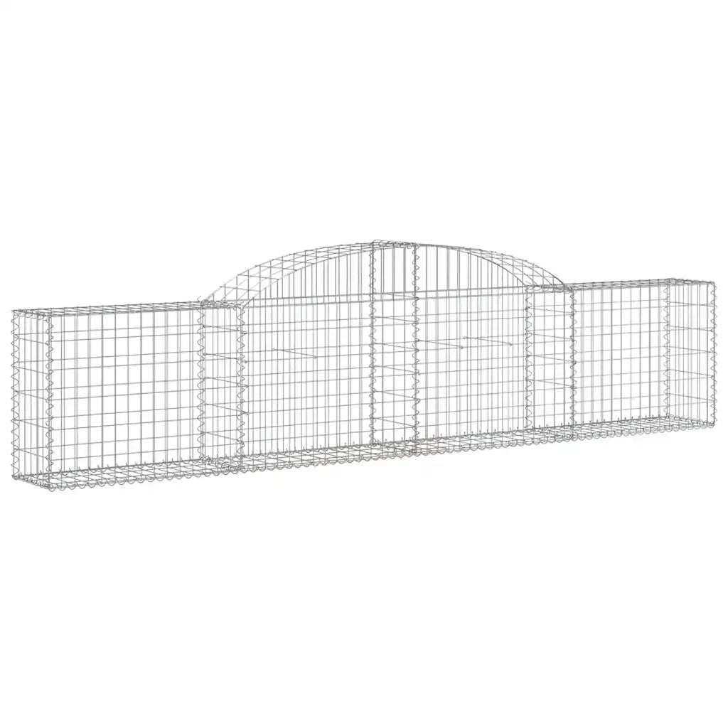 Cesti Gabbioni ad Arco 5 pz 300x30x60/80 cm Ferro Zincato