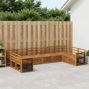 Set di divani da esterno 7 pz Naturale Legno di Acacia Massello 3384890