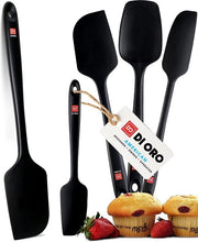 Set di Spatole Silicone Liscio - 5 pezzi - 315°C Resistente al Calore - Spatole in Gomma Non Aderente per Cucina - Set di Spatole Professionale di Alta Qualità - Miglior Set di Accessori da Cucina in Silicone