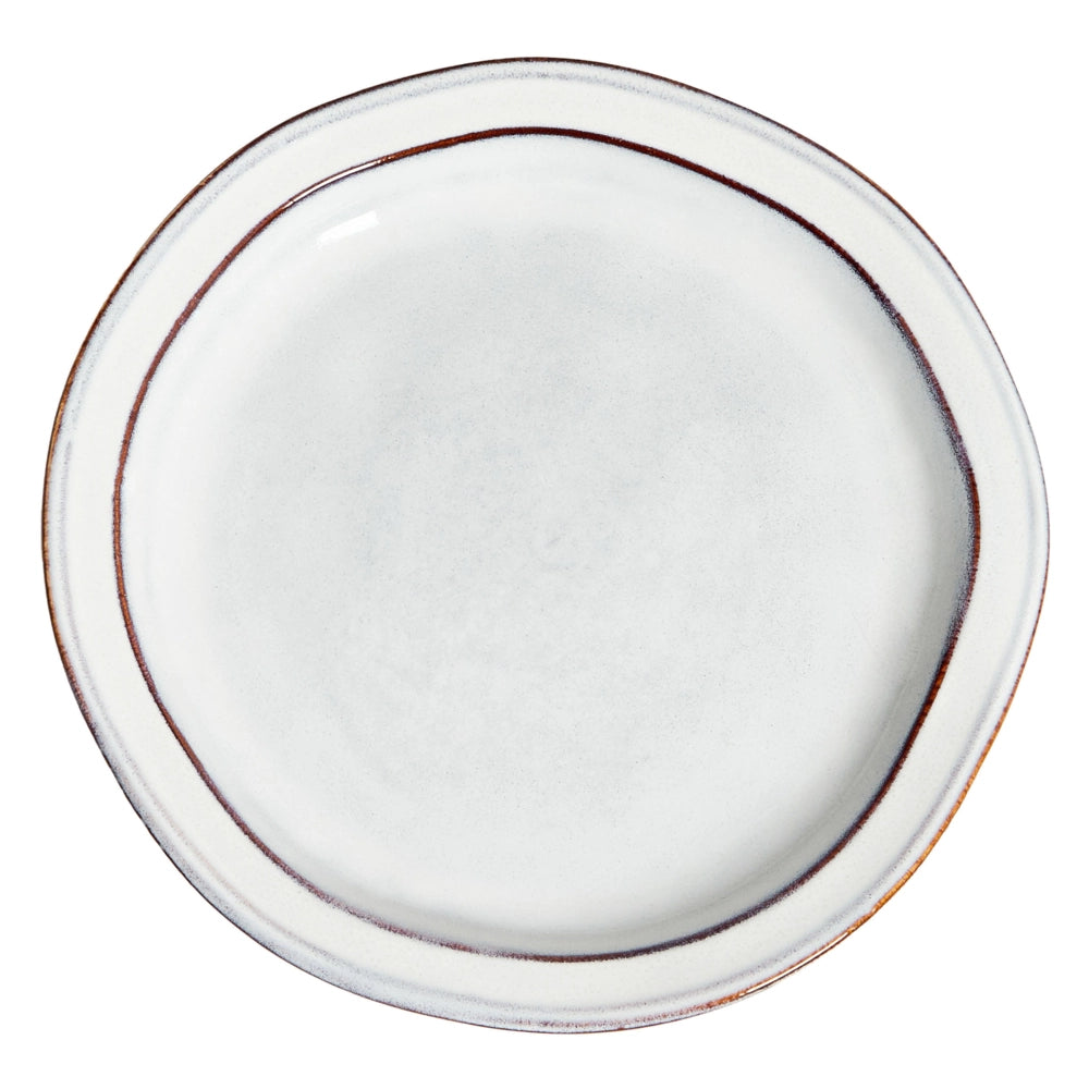 Set di 12 stoviglie in gres caolino grigio chiaro lavorato a mano con smalto reattivo Cucina Sala da pranzo