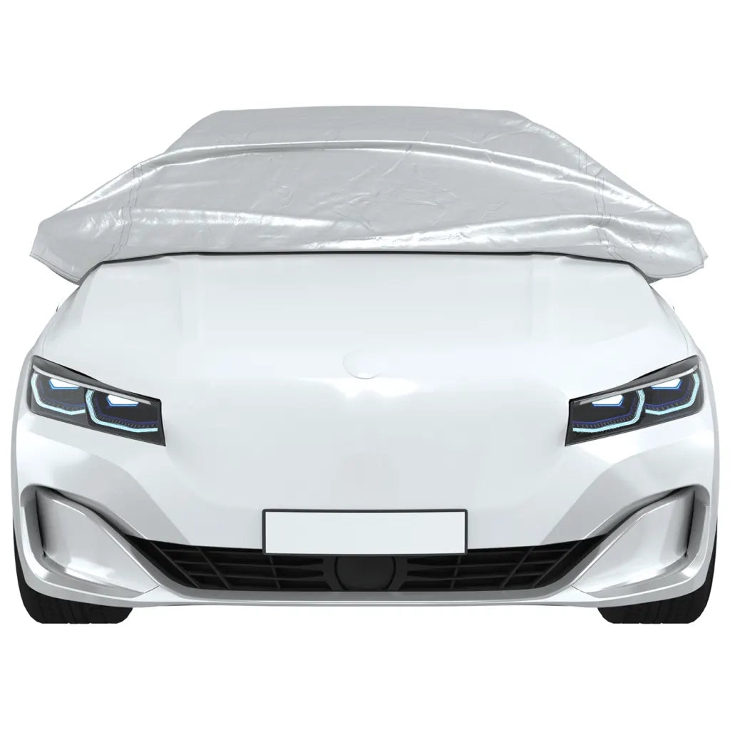 Mezza Copertura Auto con Ganci Argento XL PEVA 4008960