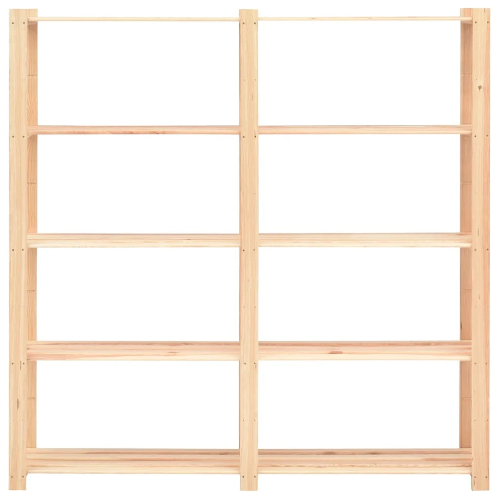 Scaffale portaoggetti a 5 ripiani 3 pezzi 170 x 38 x 170 cm pino 500 kg beige 02_0045731