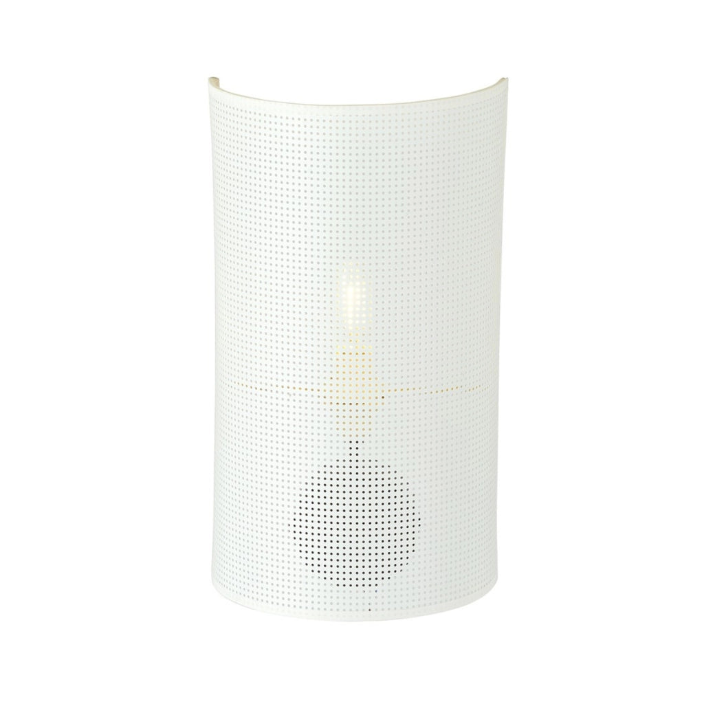 Lampada da parete ASTON con paralume bianco e dettagli oro