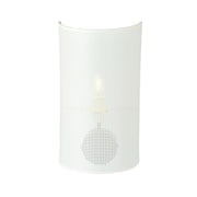 Lampada da parete ASTON con paralume bianco e dettagli oro