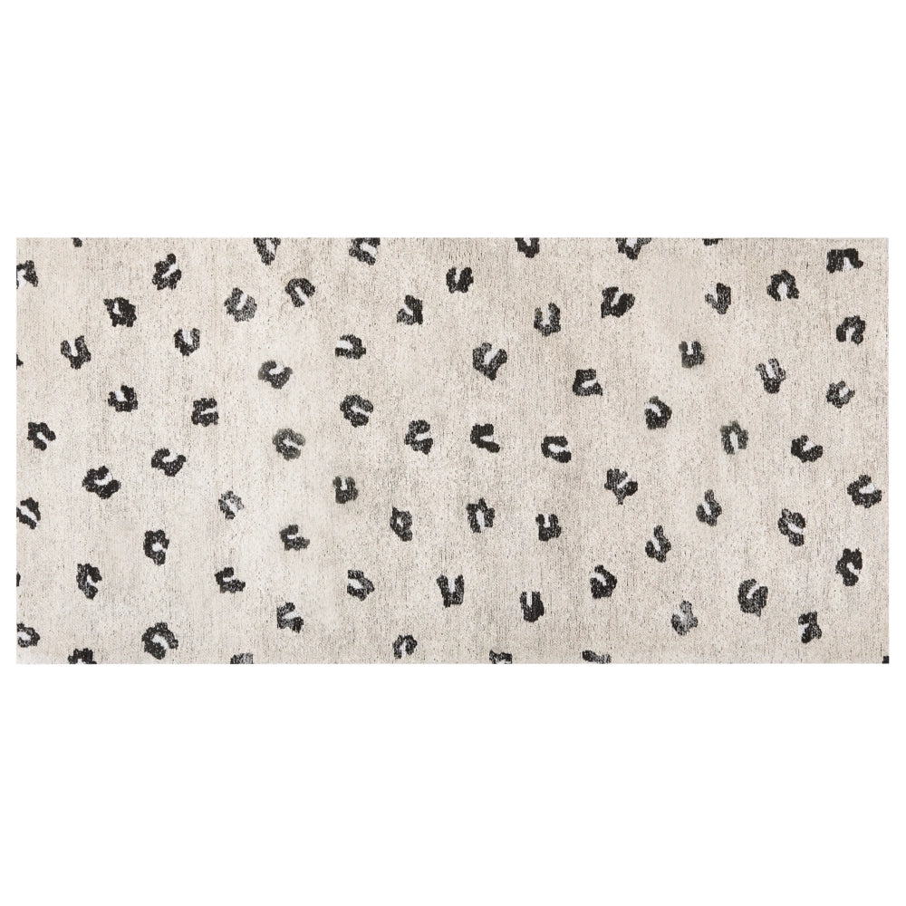 Tappeto in cotone beige chiaro 80 x 150 cm Rettangolare motivo animali moderno