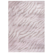 Tappeto tessuto beige 160 x 230 cm Moderno motivo zebrato Soggiorno Camera da letto Per riscaldamento a pavimento Fondo antiscivolo
