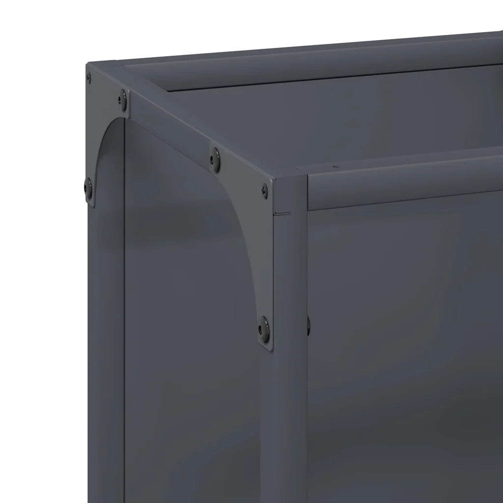 Rastrelliera per Legna da Ardere Antracite 25x25x80 cm CFW1424656
