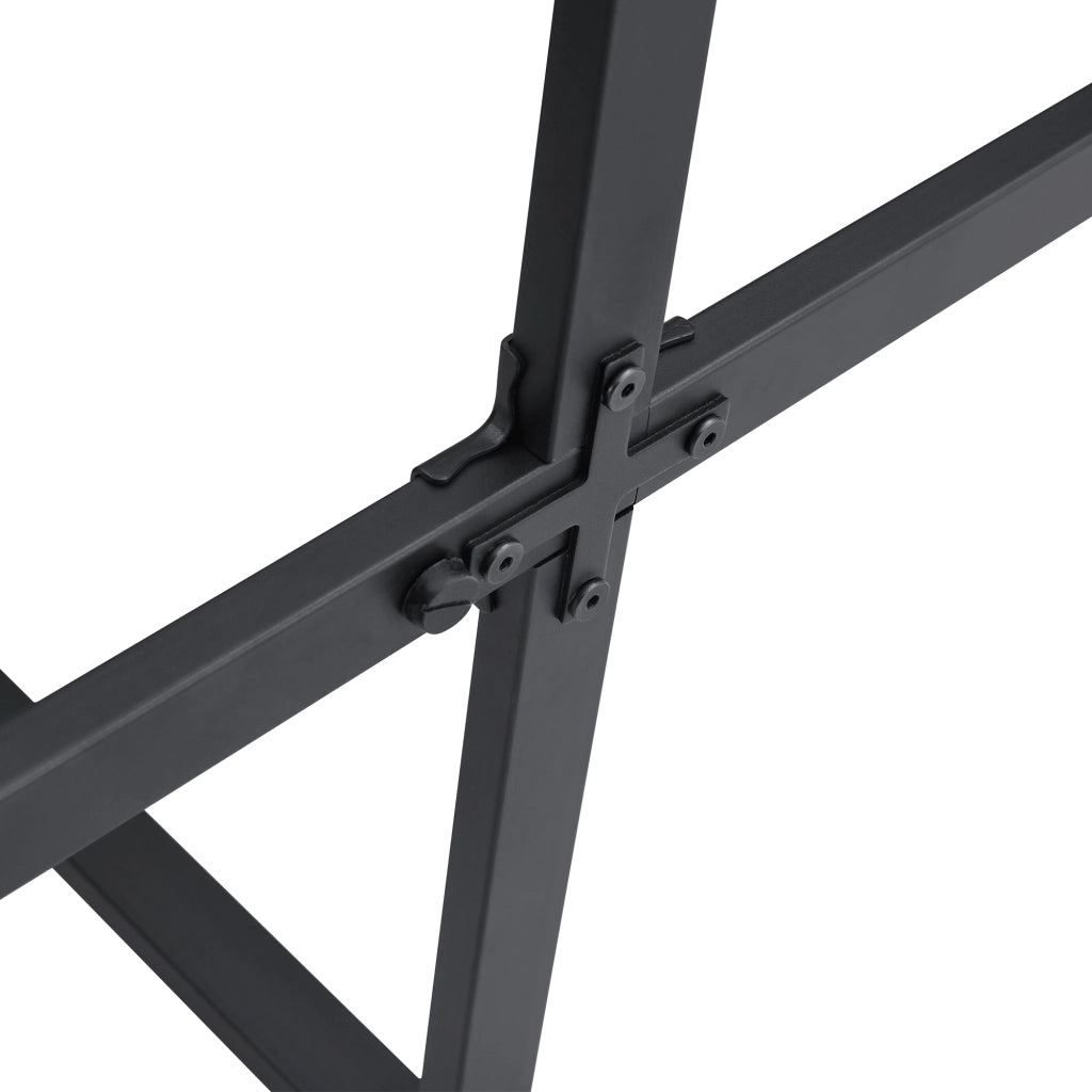 Tavolo da Pranzo Allungabile ¨C MINIMAL ¨C Piano Effetto Legno, Telaio Metallo Nero, 4-6 Persone