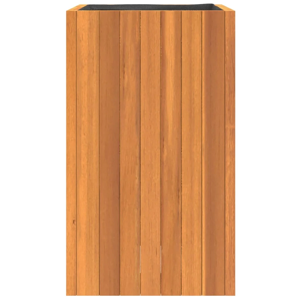 Vassoio per fioriera aiuola rialzata piante fiori terrazza giardino 35 x 35 x 60 cm legno massello di acacia marrone 02_0037510