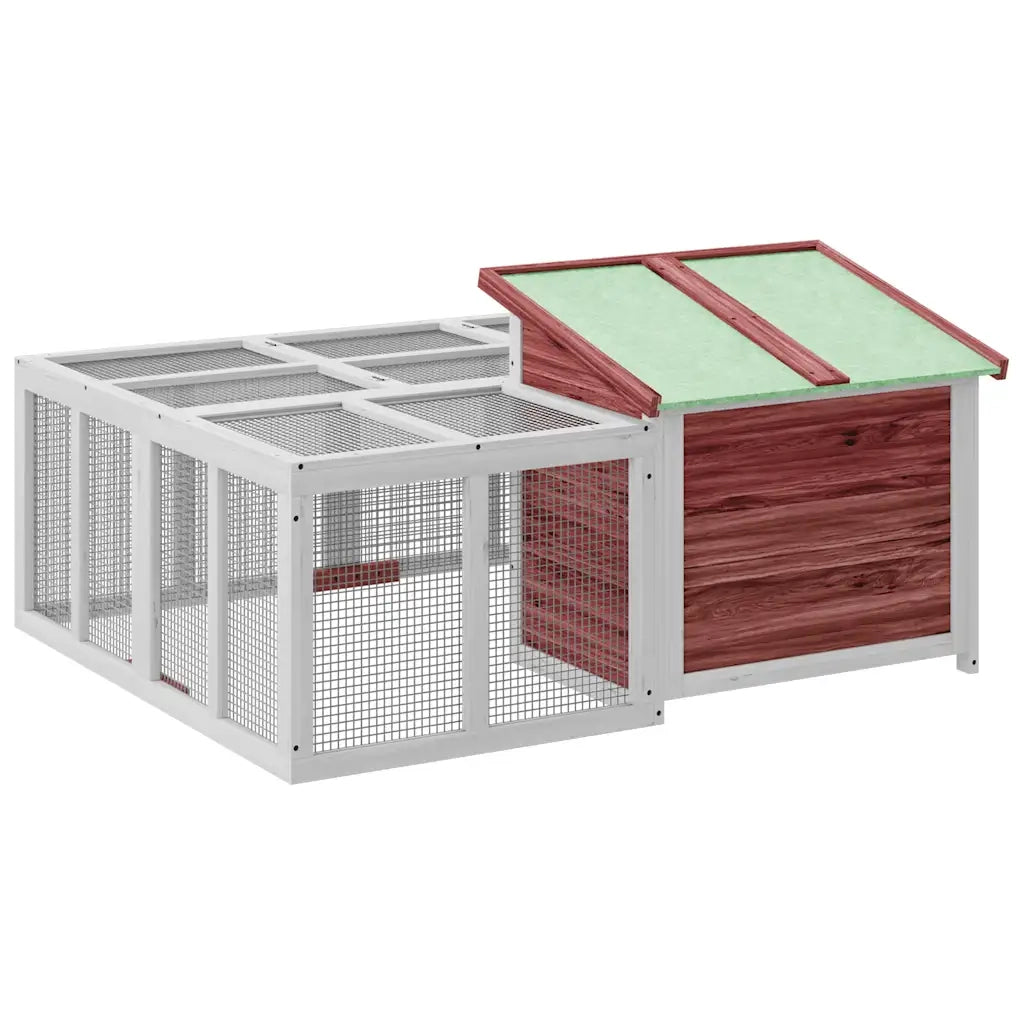 Conigliera Moka 144x123x67,5 cm in Legno Massello di Pino 172281