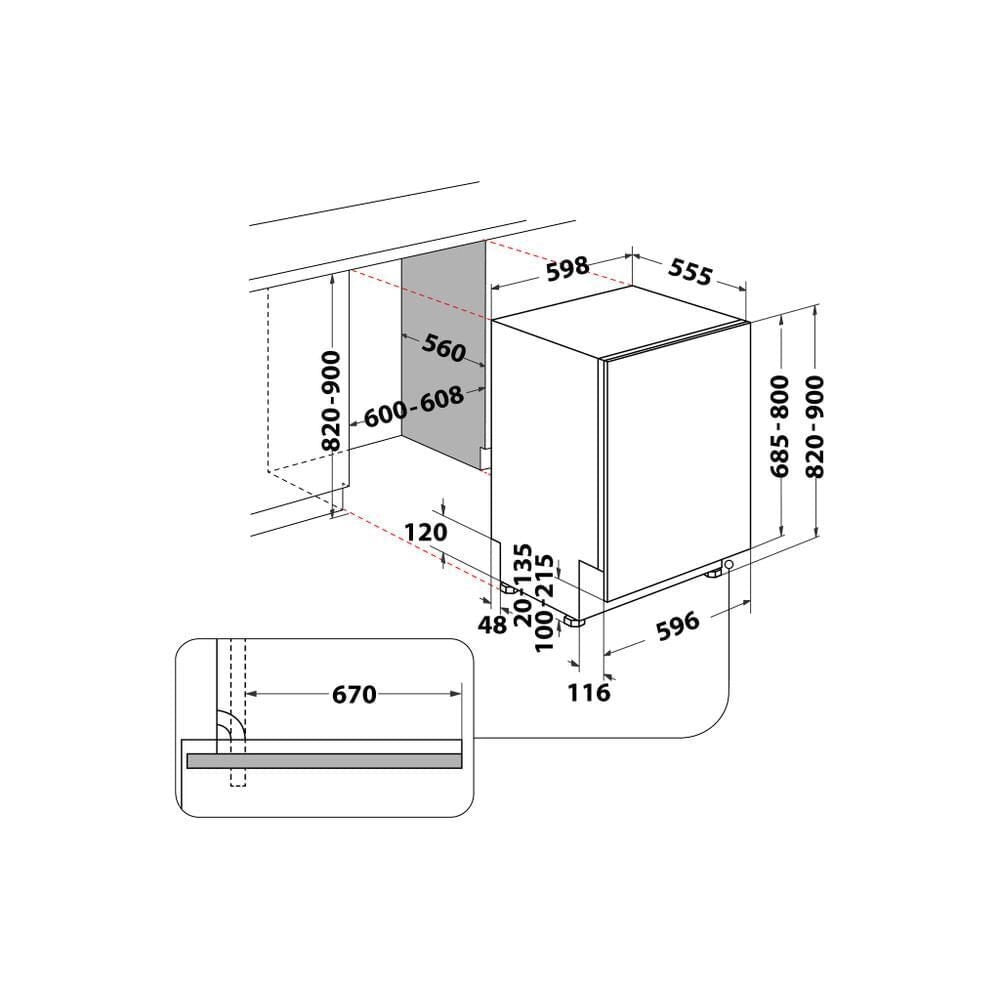 Whirlpool WIS 7030 PEF A scomparsa parziale 14 coperti D