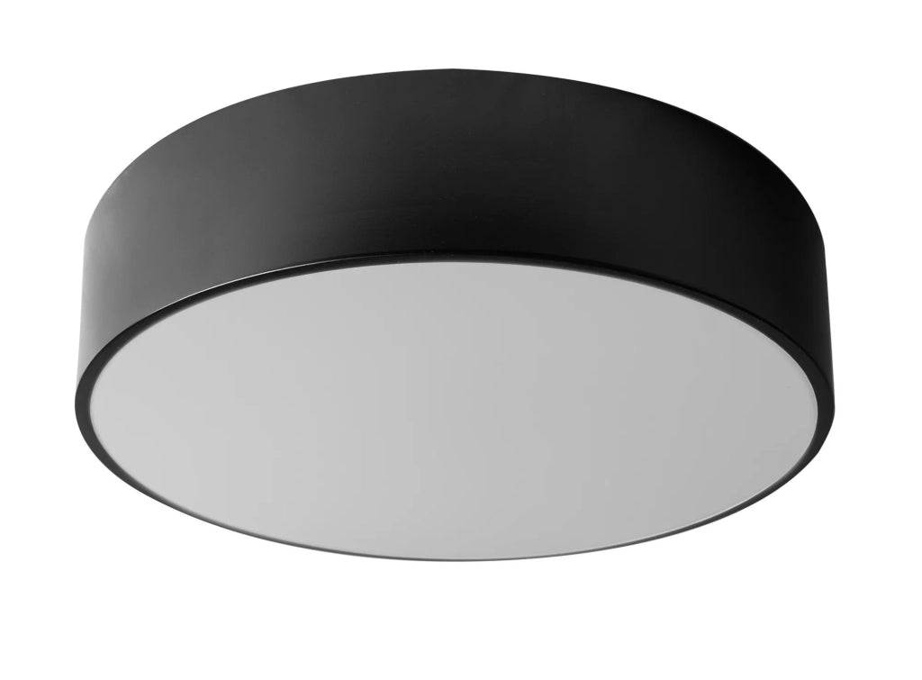 Lampada Plafoniere 30cm Rotonda Nero Da Soffitto APP640-3C