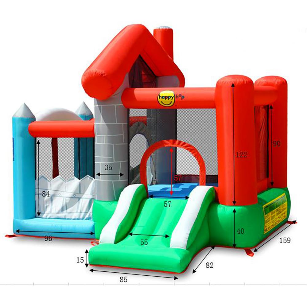 Castello Giostra Gonfiabile Happy Casa con Scivolo e Pompa Inclusa Happy Hop