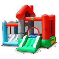 Castello Giostra Gonfiabile Happy Casa con Scivolo e Pompa Inclusa Happy Hop
