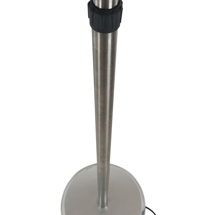 Stufa Elettrica Fungo Riscaldante Infrarossi Saturno Esterno-Interno Regolabile Argento