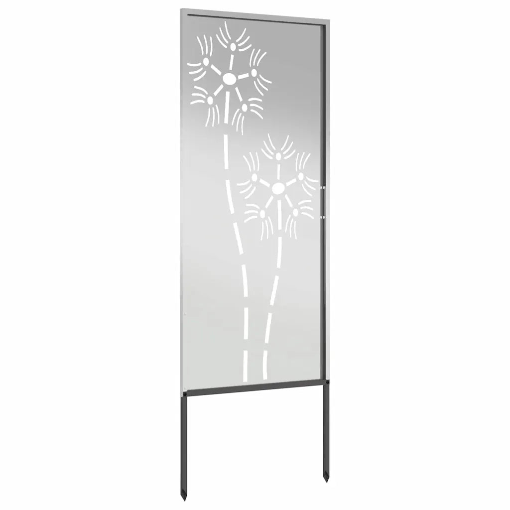 vidaXL Pannello Decorativo da Giardino Altro Argento 50 x 140 cm