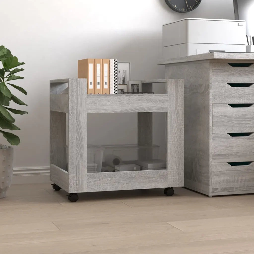 Carrello Scrivania Grigio Sonoma 60x45x60 cm Legno Multistrato CFW2861786