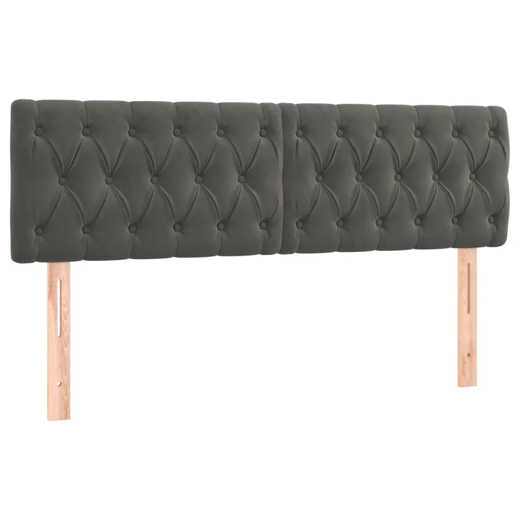 Letto a Molle con Materasso e LED Grigio Scuro 160x200 cm 3134592