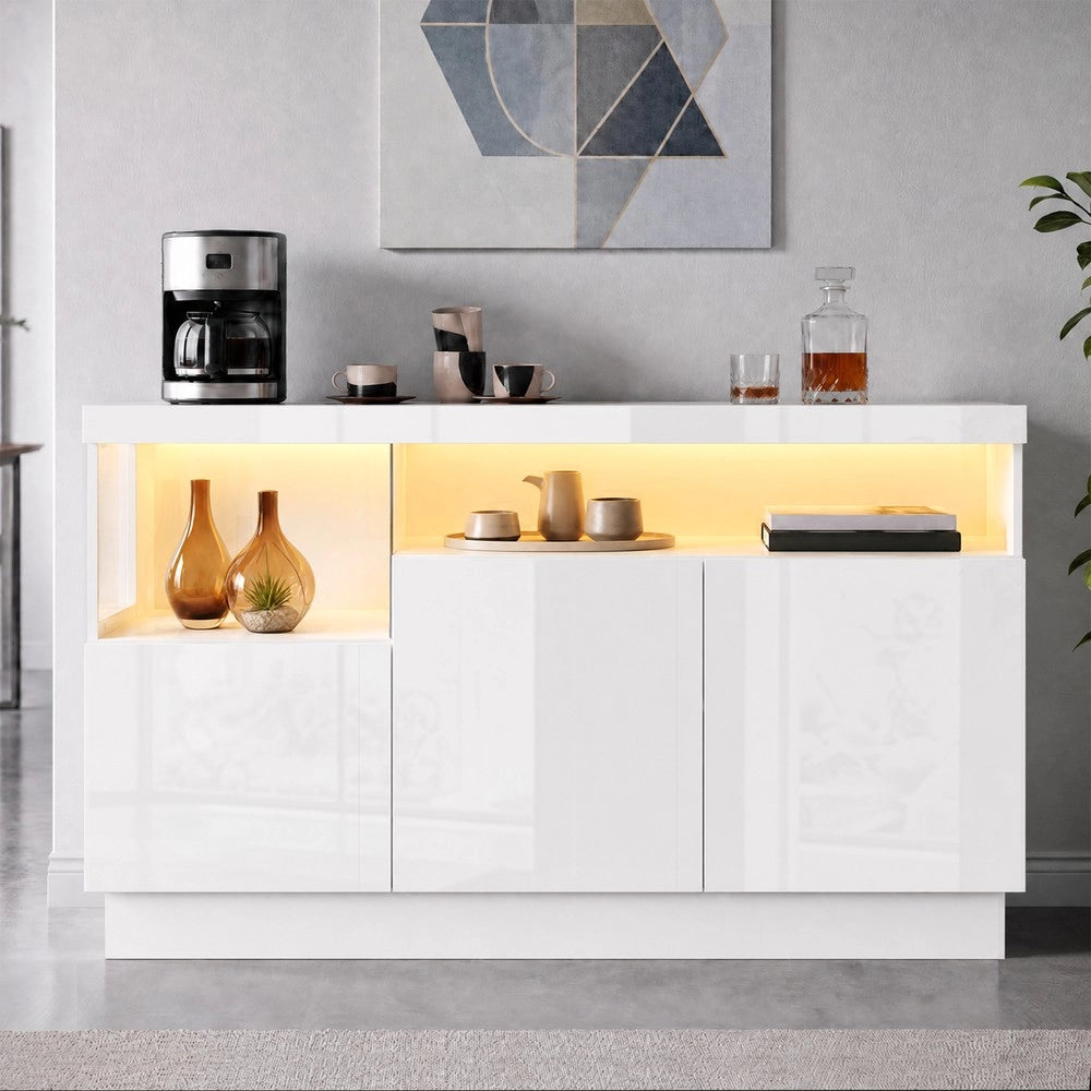 Credenza moderna ¨C Minimal ¨C Materiale truciolato, con illuminazione LED
