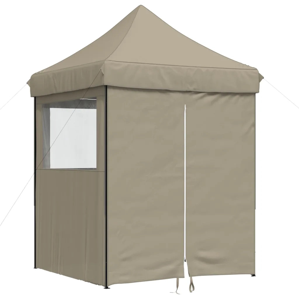Tendone per Feste Pieghevole Pop-Up con 4 Pareti Tortora 4005002