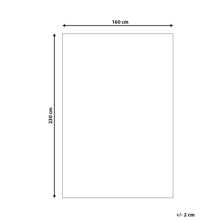 Tappeto decorativo rettangolare in jacquard, 160 x 230 cm, bianco sporco design elegante