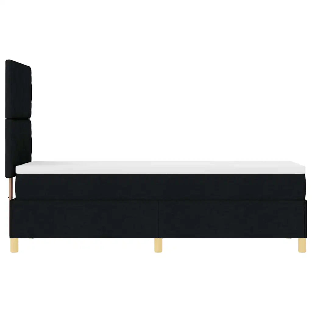 Letto a Sorgente LED con materasso Nero 80 x 200 cm Tessuto 3343133