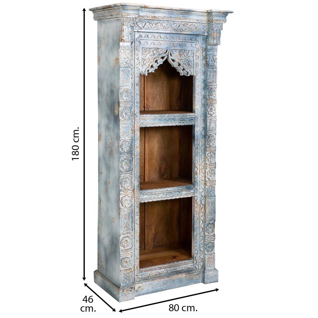 Scaffale in legno finitura artigianale 80x46x180h cm