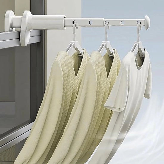 Hanger per abbigliamento pieghevole per viaggio Manica per abbigliamento compatta Pieghevole stendibiancheria Uscibile hanger per abbigliamento pieghevole Per parete Adatto a diversi contesti per un massimo di 7 capi di abbigliamento