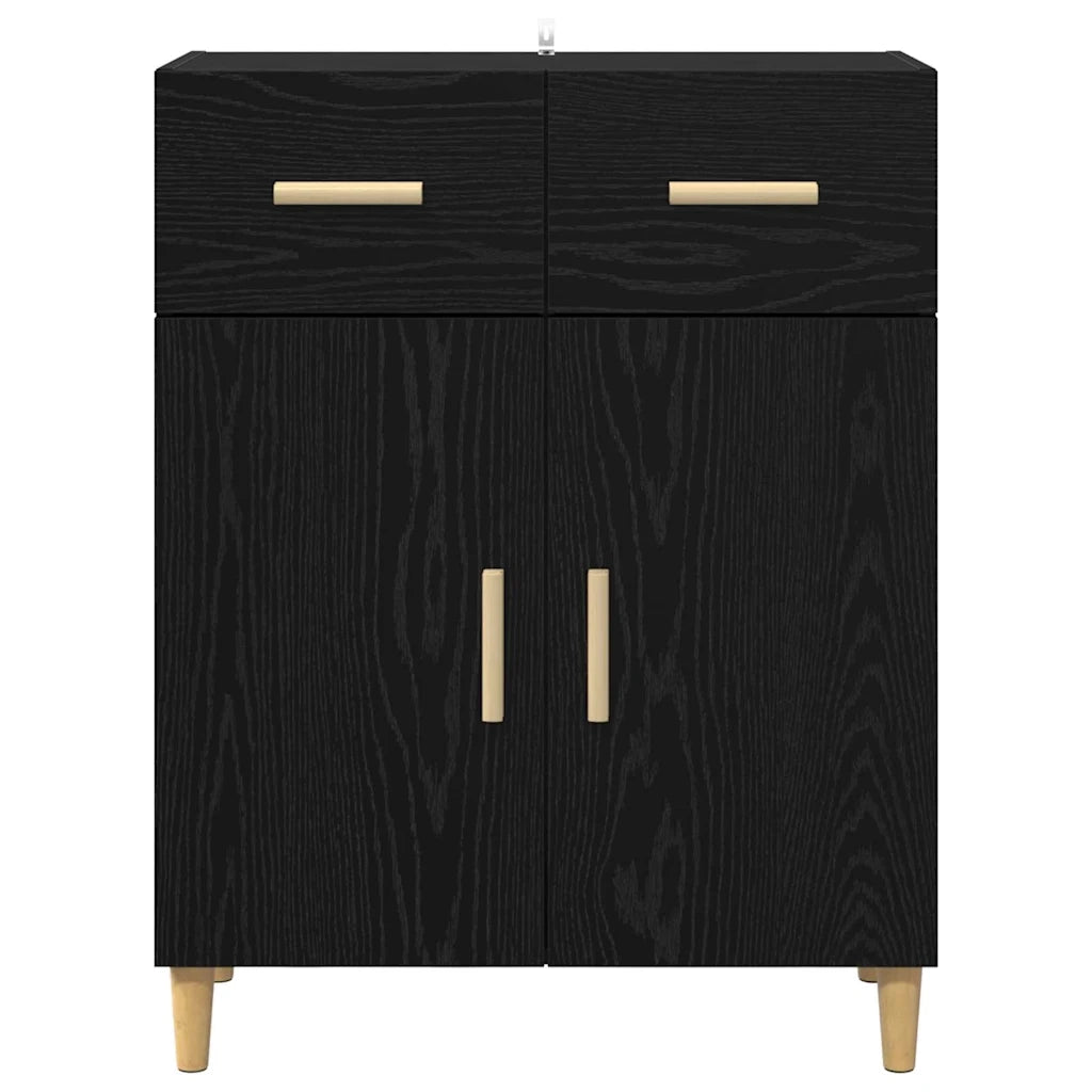 Credenza-Buffet-Armadio da cucina Rovere nero 34 x 69.5 x 89 cm Legno multistrato