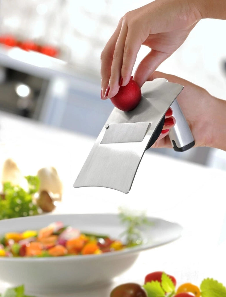 GEFU 54000 TARTUFOLO Affettatartufo Manuale Lama in Acciaio Inox Temprato Regolazione Continua Parti Lavabili in Lavastoviglie colore Nero