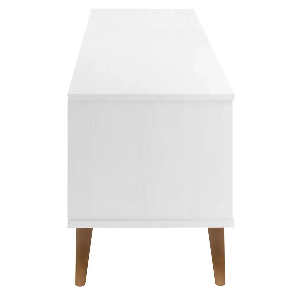 Mobile TV-Credenza per TV-Console TV MOLDE Bianca 158x40x49 cm in Legno Massello di Pino