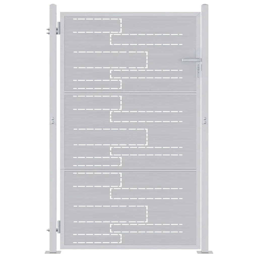 Cancello da giardino Argento 100 x 125 cm Acciaio inossidabile