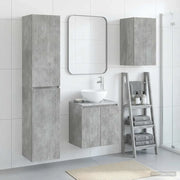 Set di mobili per il bagno 3 pz Grigio Cemento 3406066