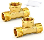 Adattatore a T 3 vie - Connessione per giunzioni di tubi - Materiale in rame - Adattatore di accoppiamento - Connettore per giunzioni di tubi - Resistente alla corrosione - Pressione di lavoro 1,5 MPa - Pezzo a T