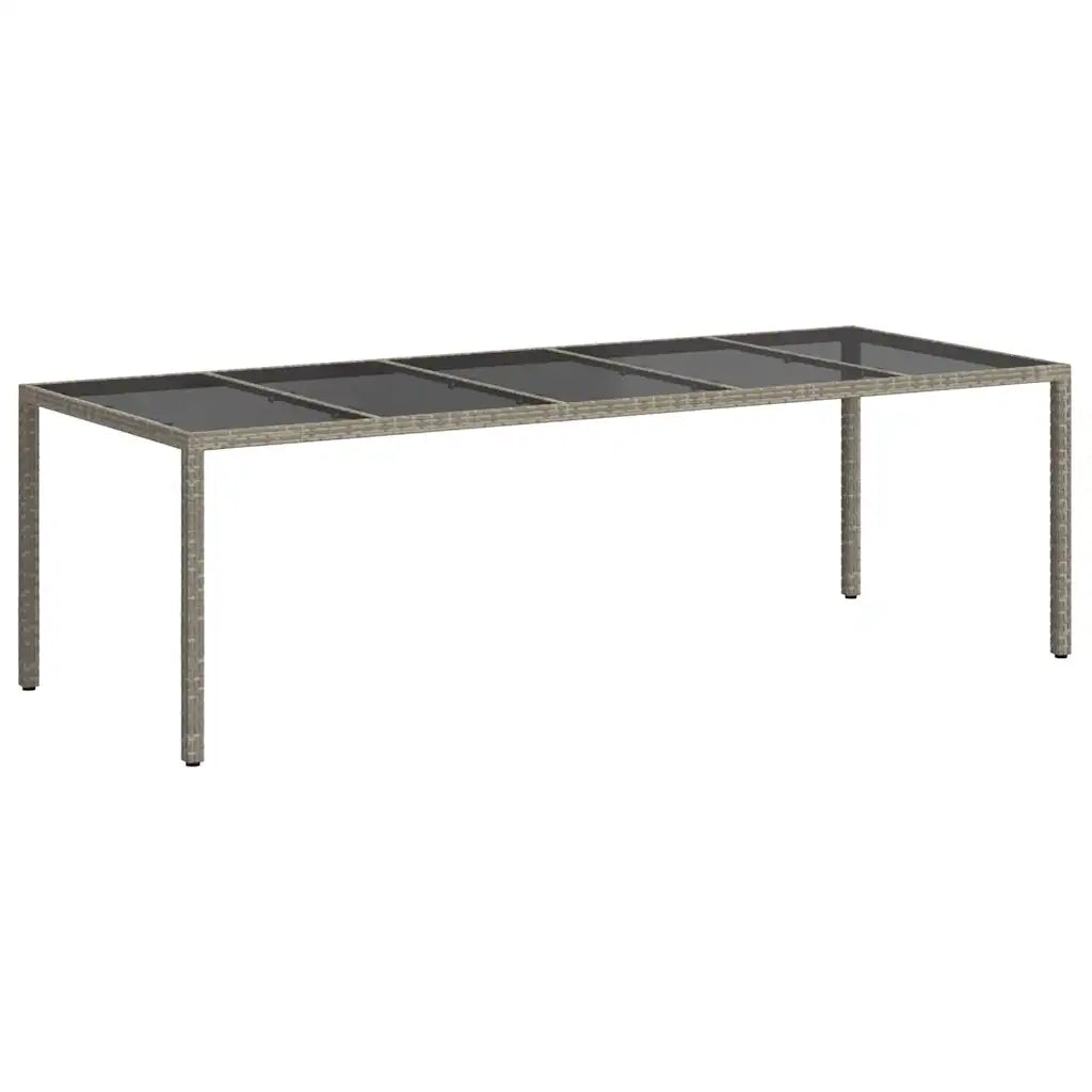 Tavolo da Giardino Grigio 250 x 100 x 75 cm polyrattan 362555
