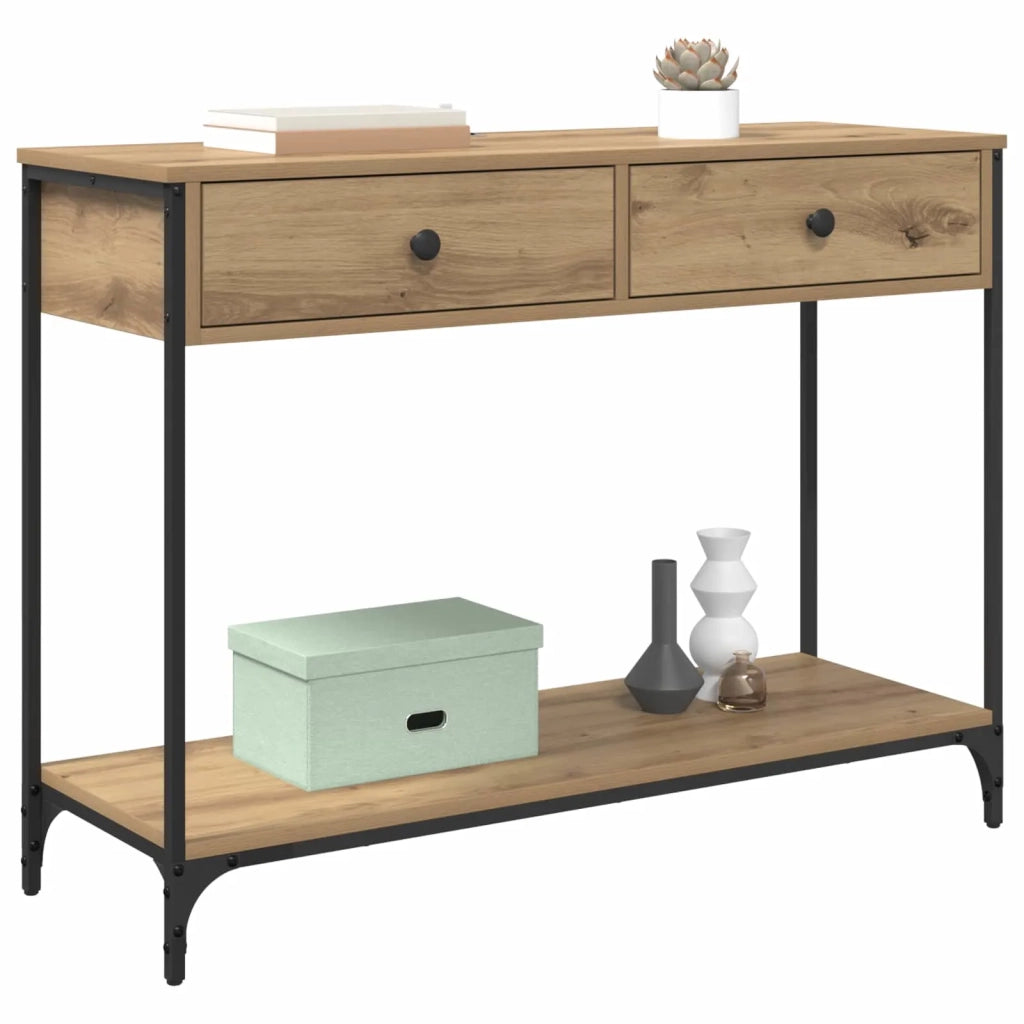 Tavolo consolle Rovere artigianale 100 x 34,5 x 75 cm