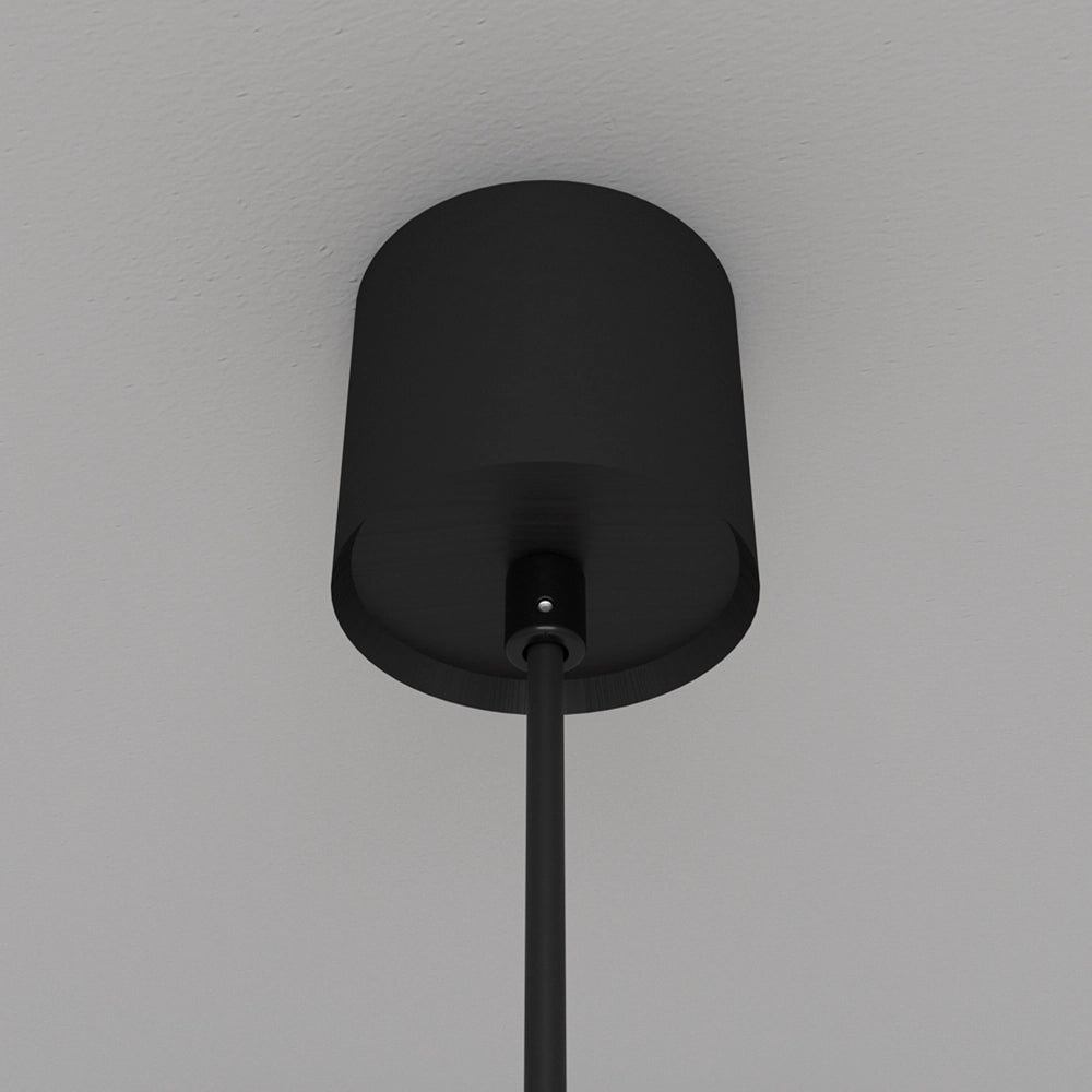 Lampadario A Sospensione Moderno Luna Alluminio Nero Led Integrato 5W Fredda