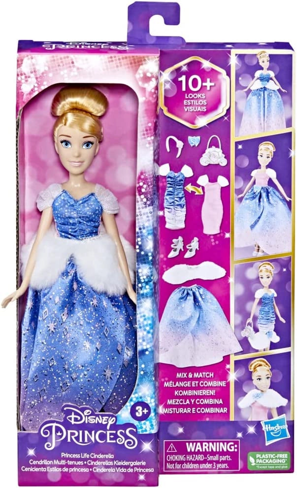 Hasbro Disney Principessa Cenerentola 10 Combinazioni Abiti Bambola Idea Regalo