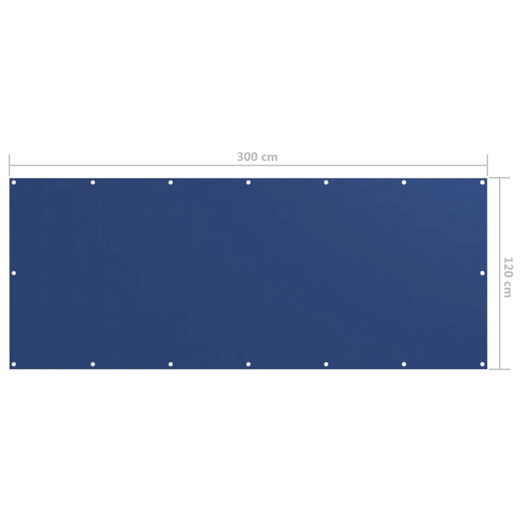 Paravento da Balcone-Divisorio-Divisorio Blu 120x300 cm in Tessuto Oxford