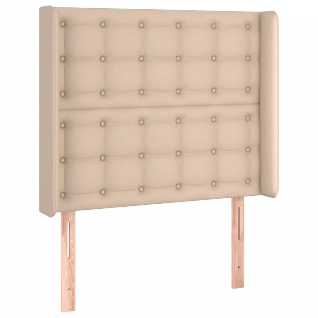 Testiera | Testata a LED Cappuccino 83x16x118/128 cm in Similpelle