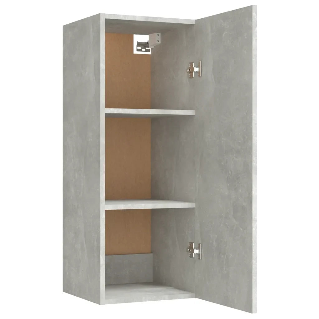 Mobiletto a muro versatile e di design con pratico spazio contenitivo 34,5 x 34 x 90 cm legno composito grigio cemento 02_0048034
